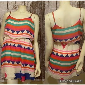 Xtaren Geometric spaghetti strap dress